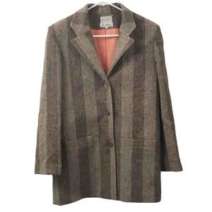 Stunning Vintage 80's Giuseppe Two Tone Wool Blazer With Salmon Lining